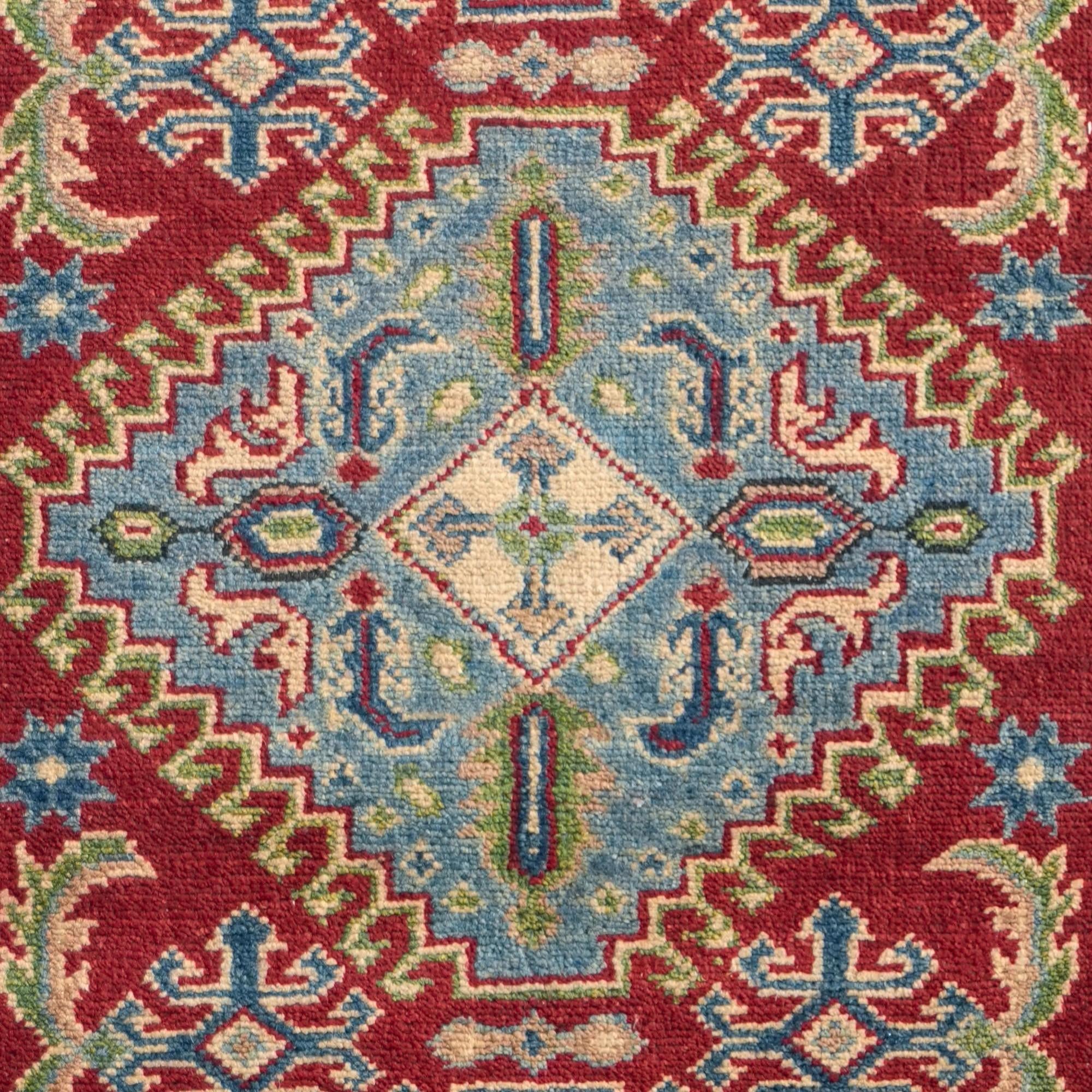 85cm x 195cm Hand Knotted Kazak Runner Rug