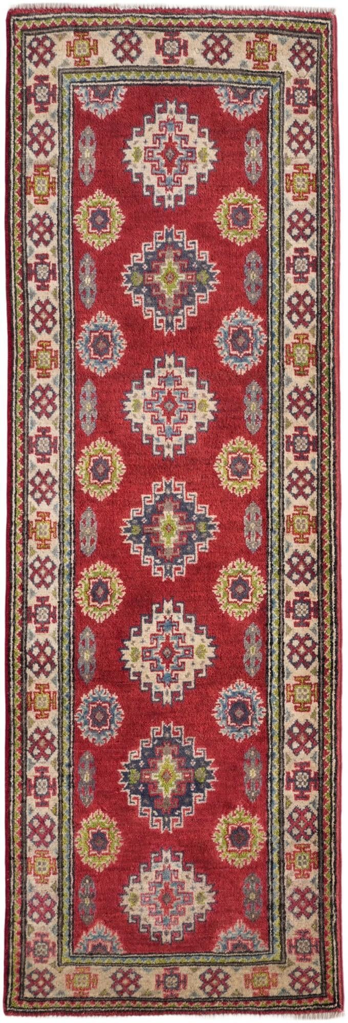 2' 1 x 6' 3 Hand Knotted Kazak Runner Rug