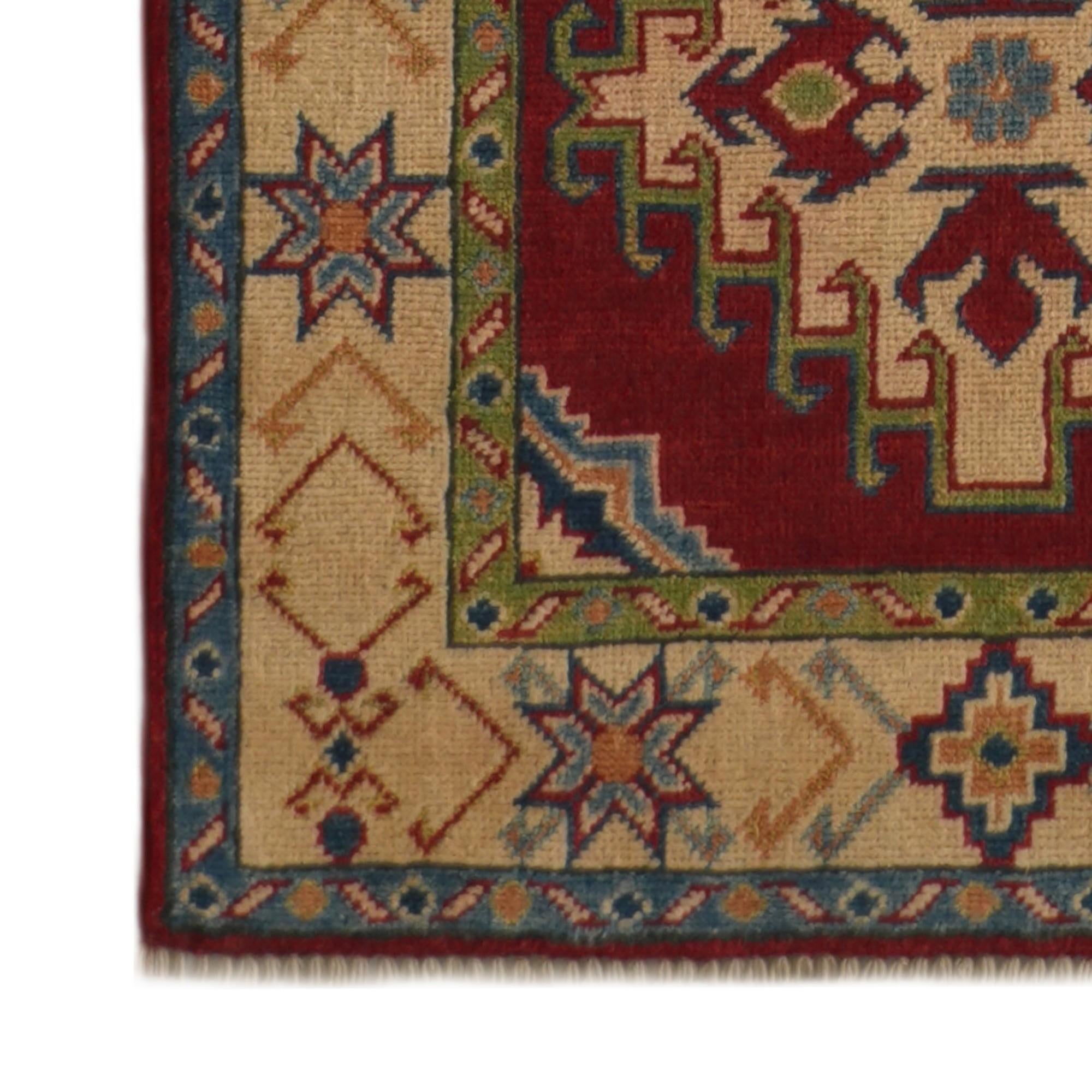 Detail image 6 of 9: 2' 8 x 15' 8 Hand Knotted Kazak Runner Rug