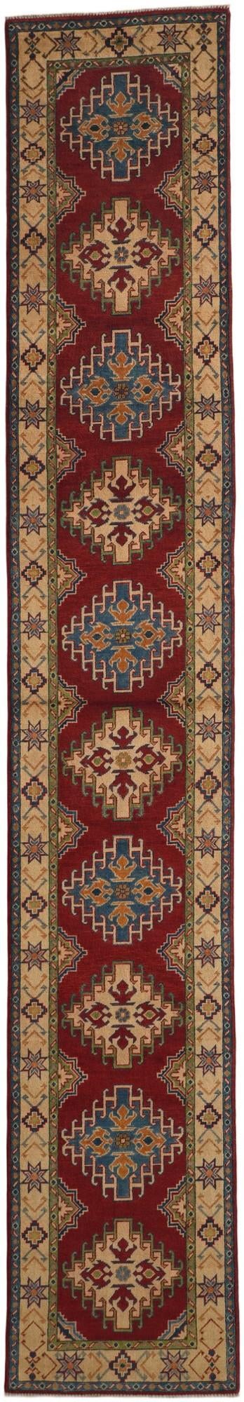 Detail image 2 of 9: 2' 8 x 15' 8 Hand Knotted Kazak Runner Rug