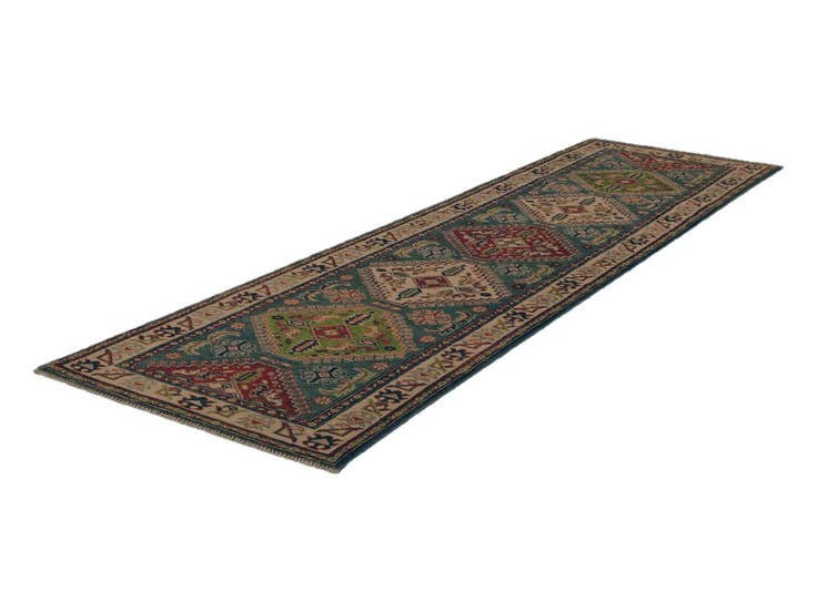 Detail image of 2' 8 x 9' 9 Hand Knotted Kazak Runner Rug