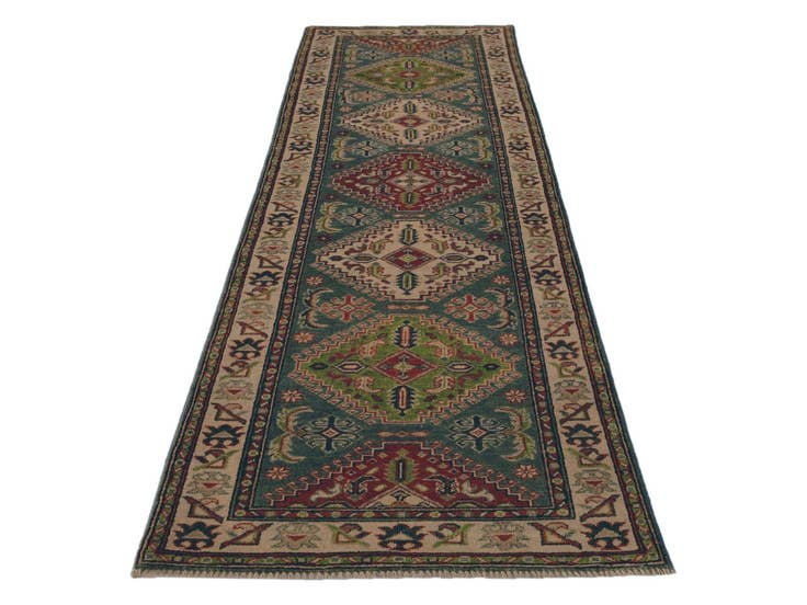 Detail image of 2' 8 x 9' 9 Hand Knotted Kazak Runner Rug