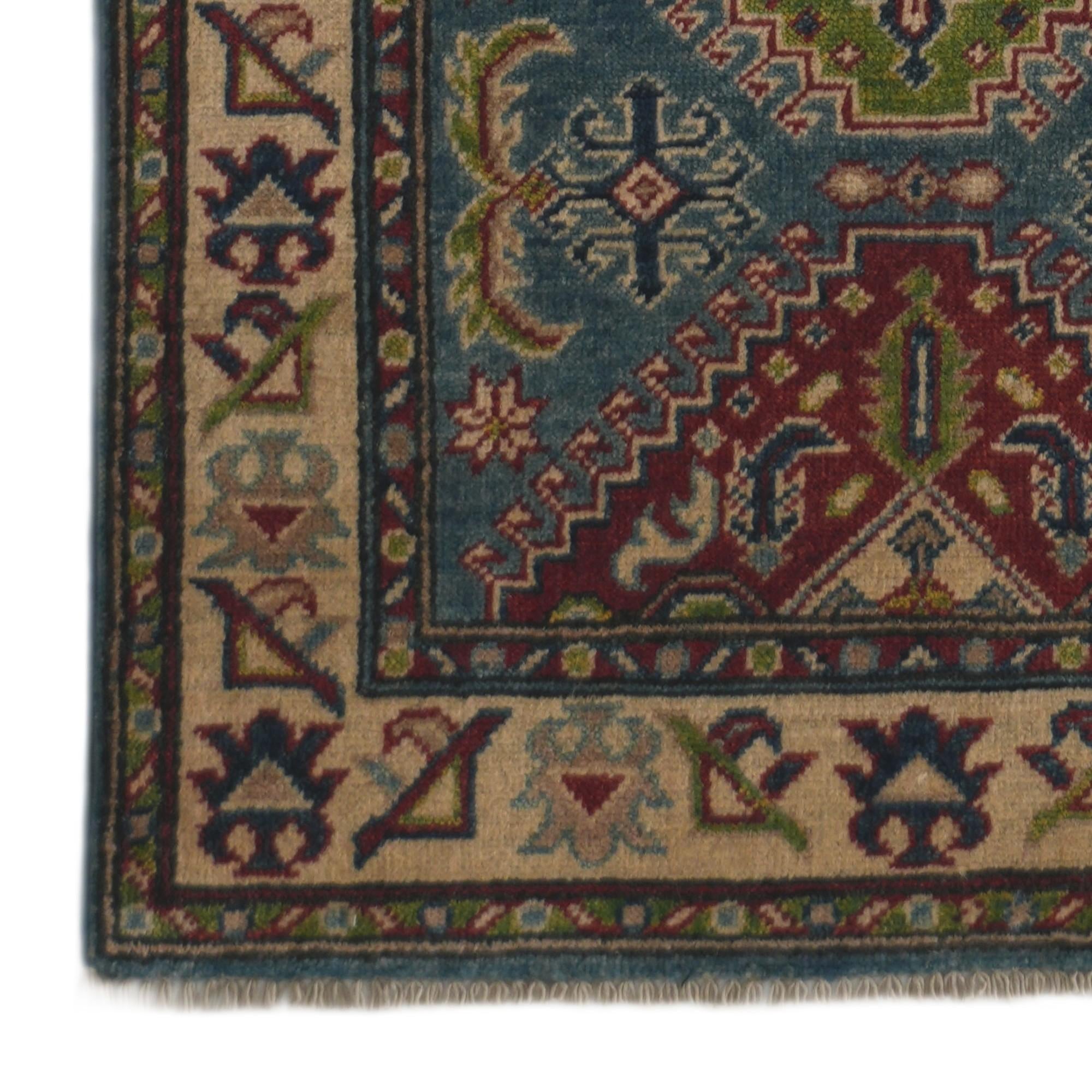 2' 8 x 9' 9 Hand Knotted Kazak Runner Rug