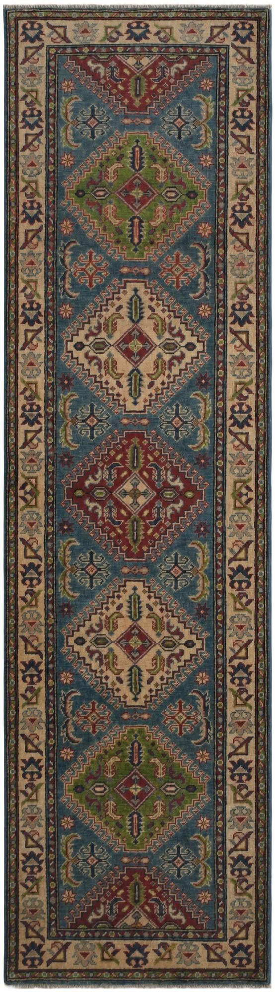 2' 8 x 9' 9 Hand Knotted Kazak Runner Rug