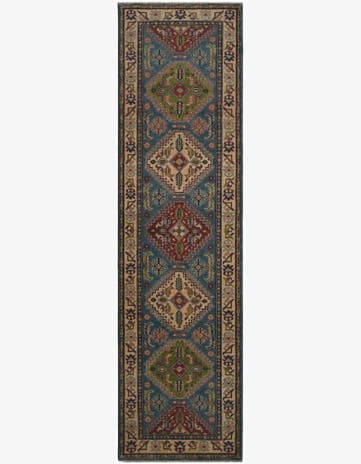 2' 8 x 9' 9 Hand Knotted Kazak Runner Rug