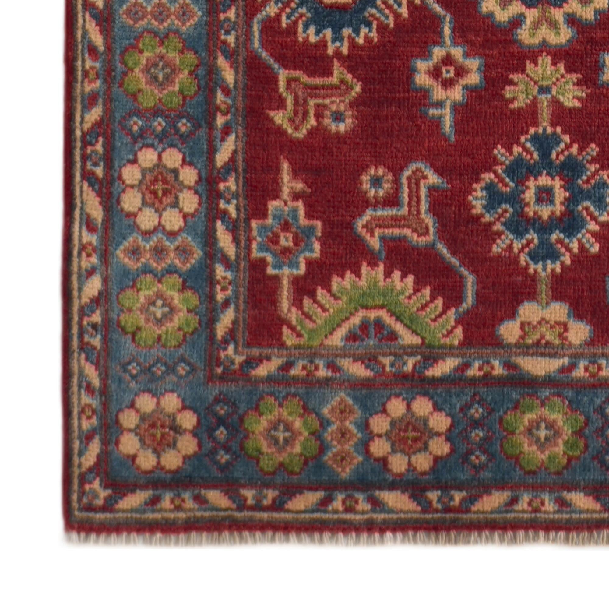 Detail image 7 of 11: 2' 8 x 9' 7 Hand Knotted Kazak Runner Rug