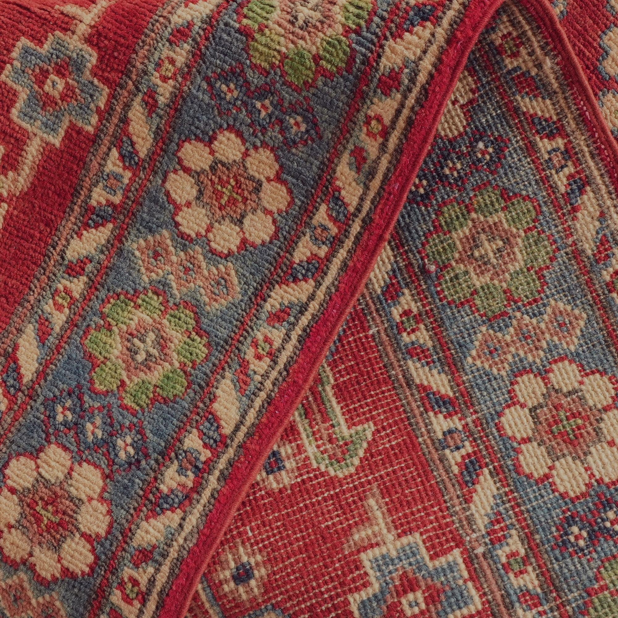 Detail image 8 of 11: 2' 8 x 9' 7 Hand Knotted Kazak Runner Rug
