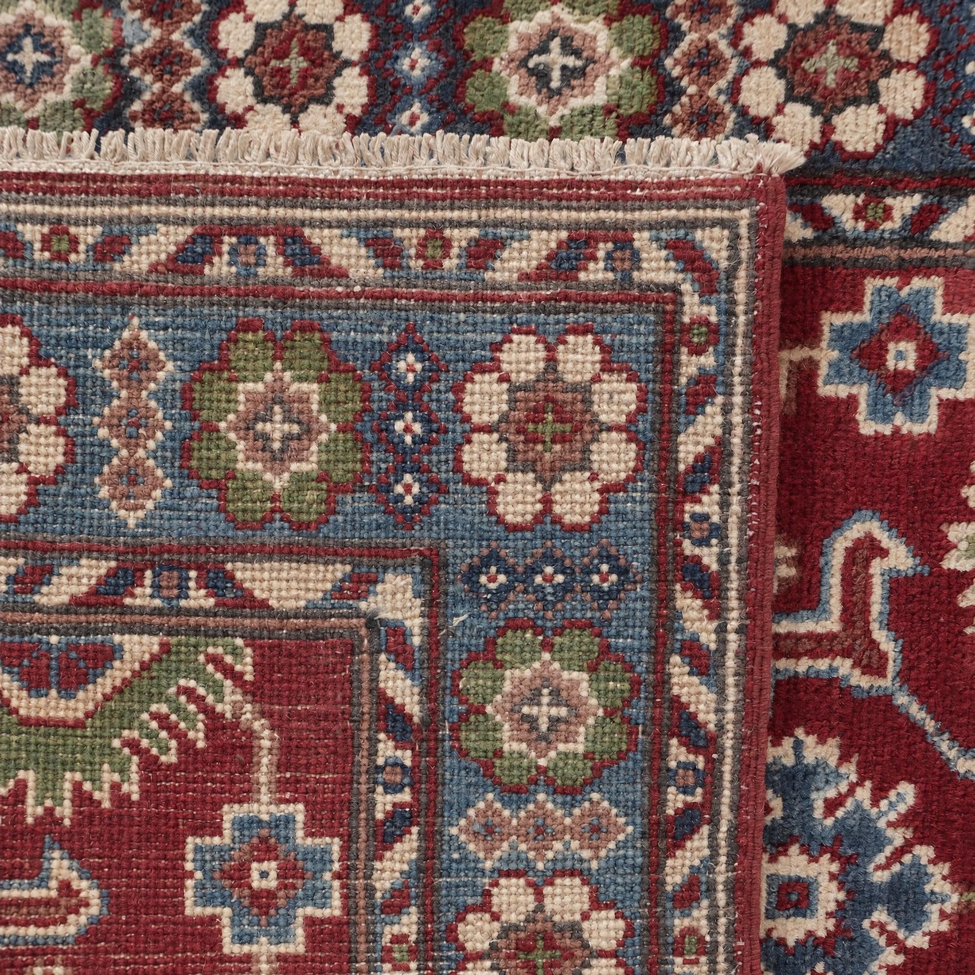Detail image 11 of 11: 2' 8 x 9' 7 Hand Knotted Kazak Runner Rug
