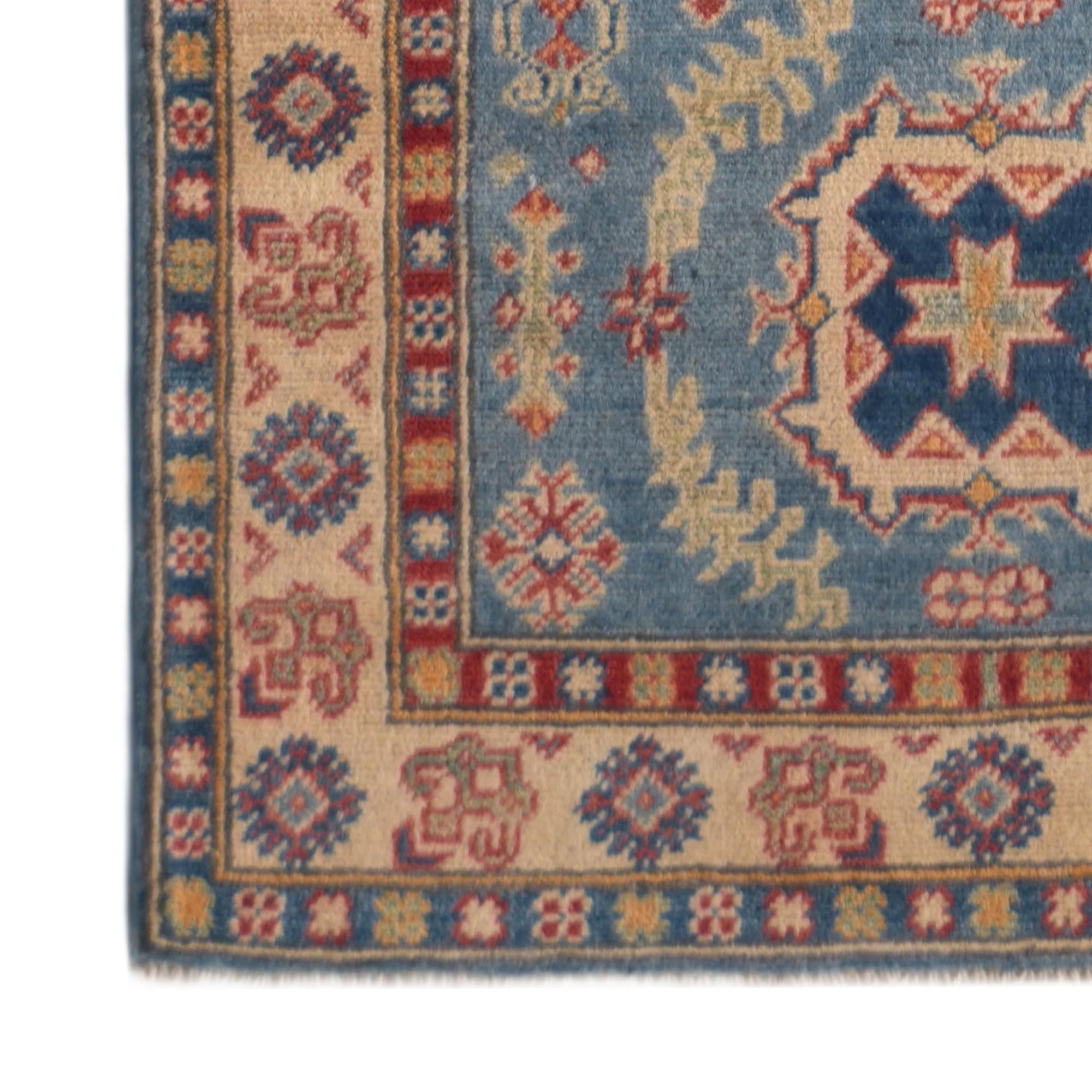 Detail image 7 of 12: 2' 7 x 10' 1 Hand Knotted Kazak Runner Rug