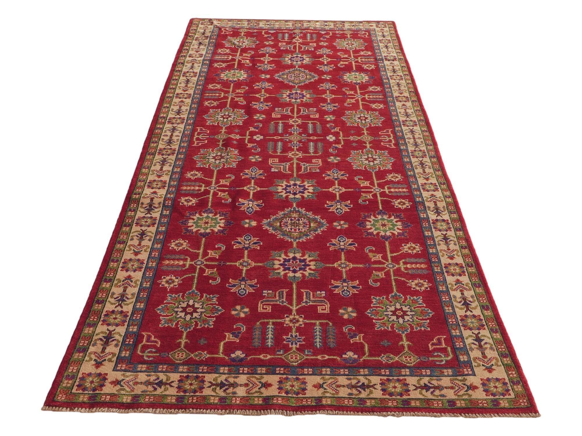 Detail image 5 of 11: 3' 11 x 10' Hand Knotted Kazak Runner Rug