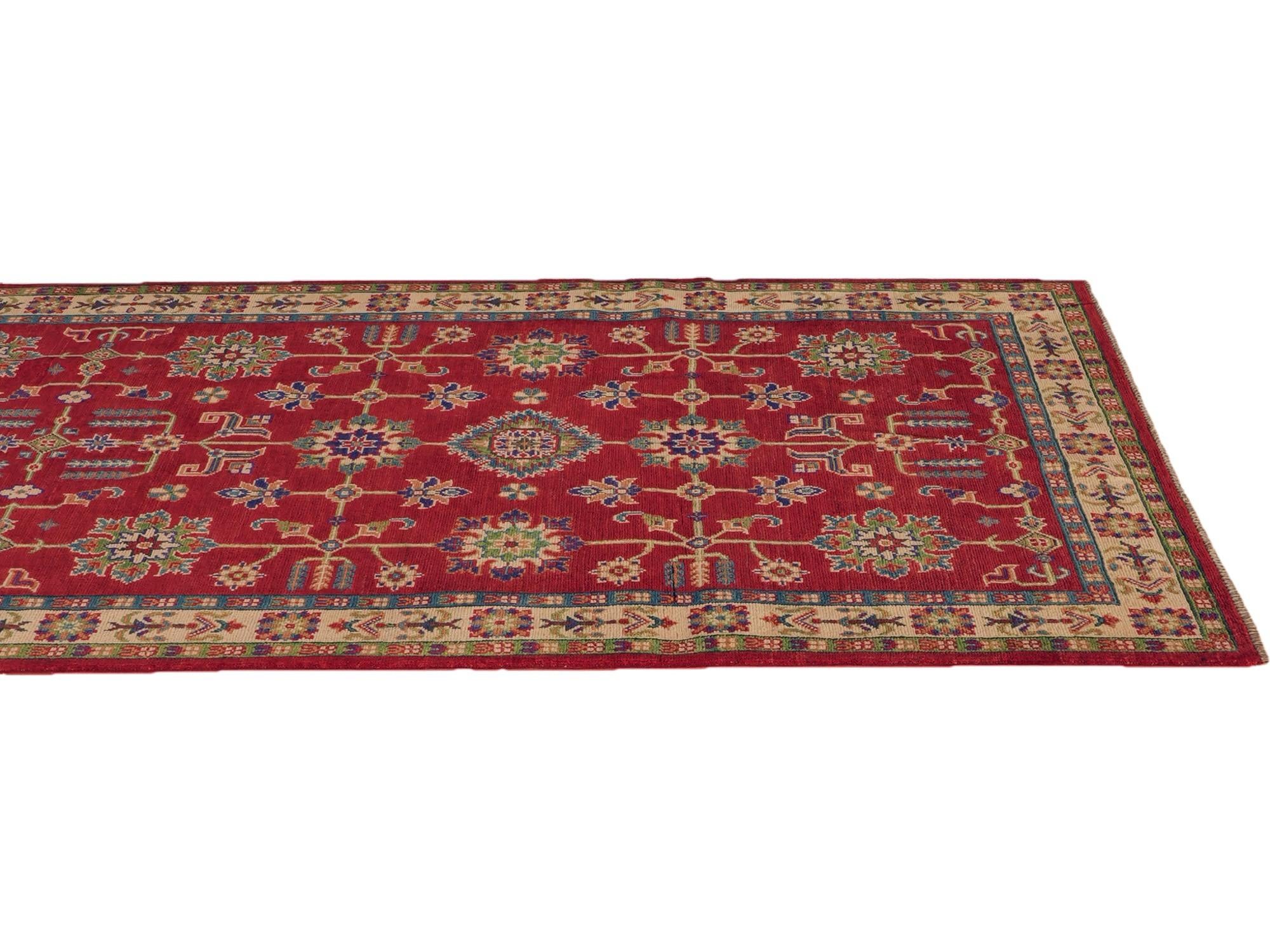 Detail image 6 of 11: 3' 11 x 10' Hand Knotted Kazak Runner Rug
