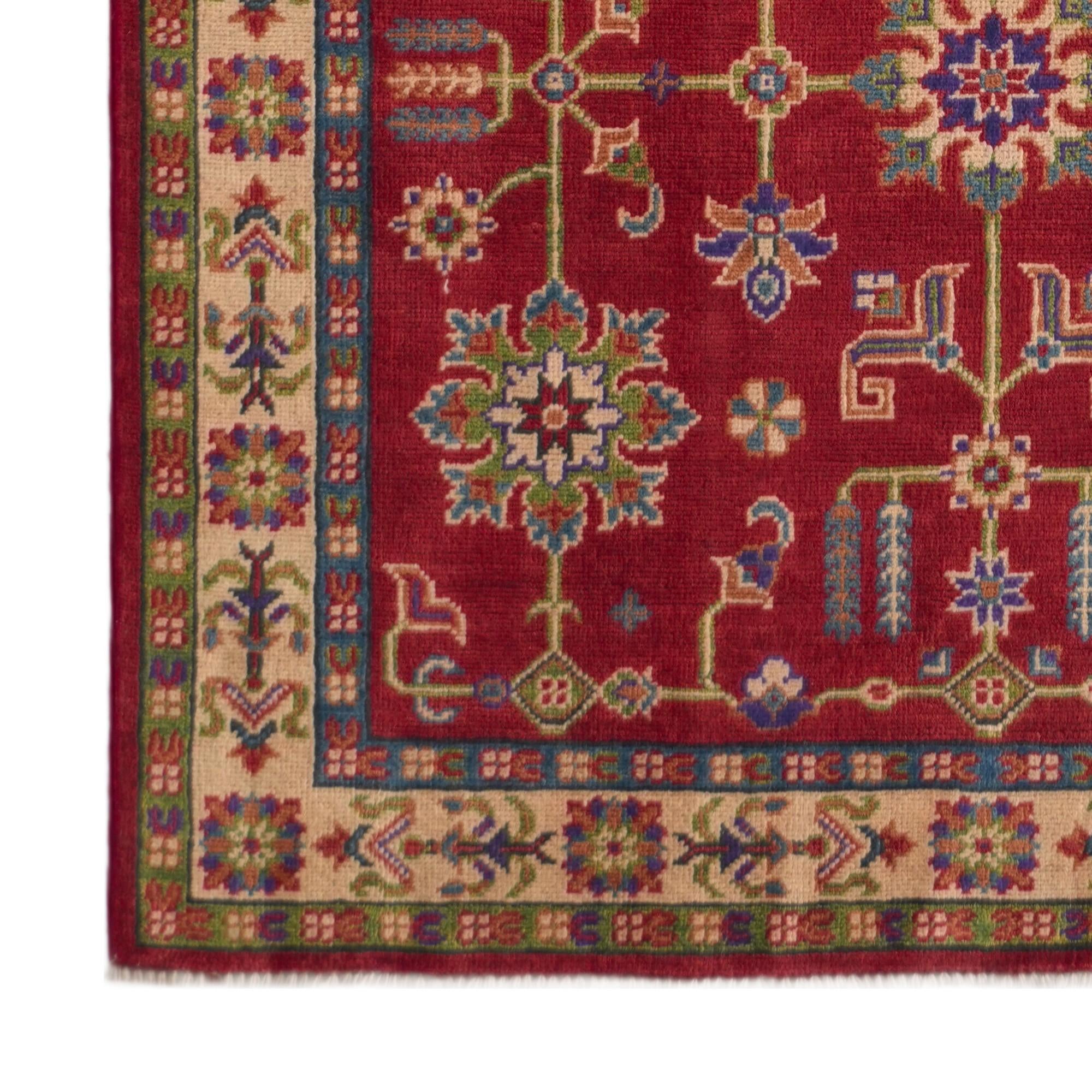 Detail image 7 of 11: 3' 11 x 10' Hand Knotted Kazak Runner Rug