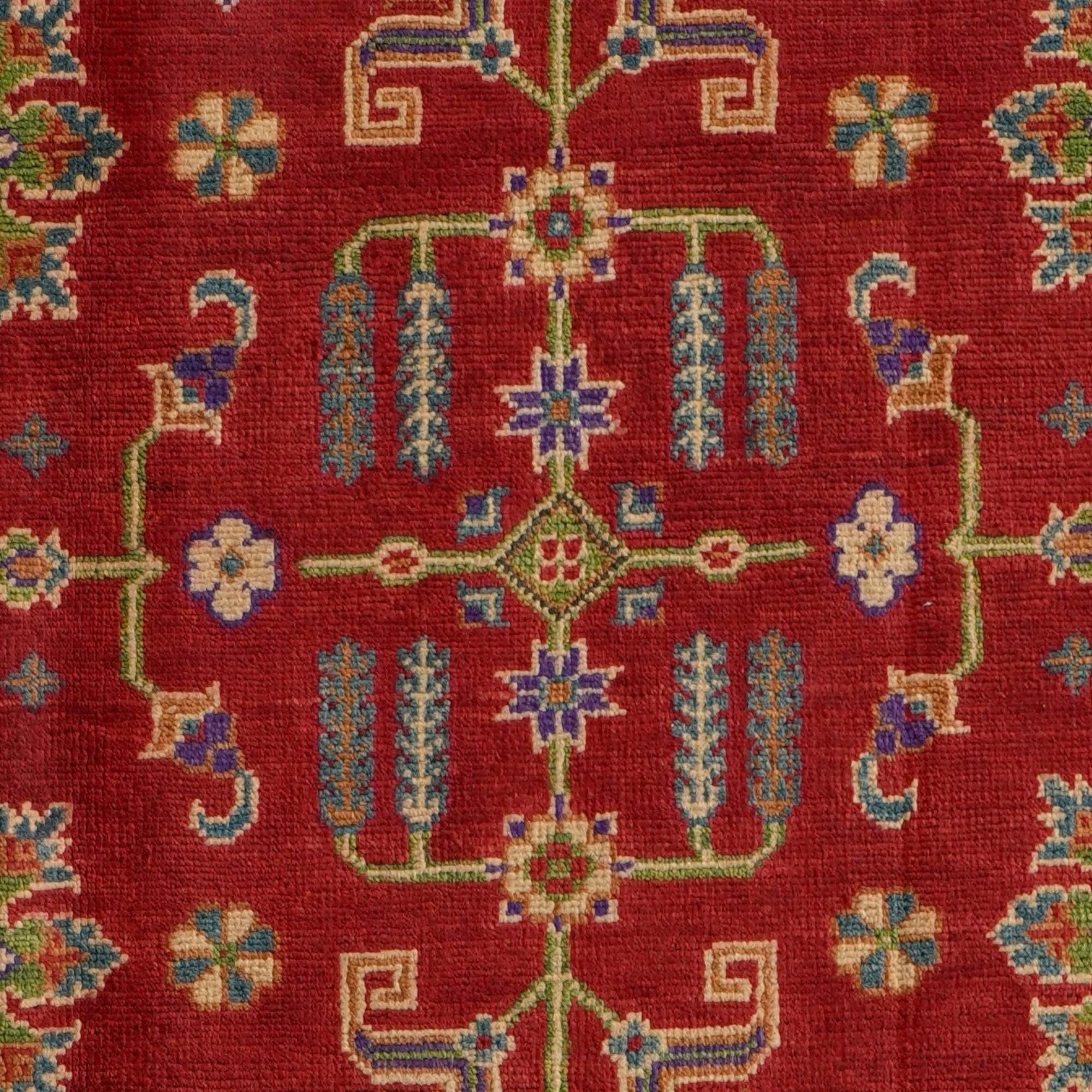 Detail image 11 of 11: 3' 11 x 10' Hand Knotted Kazak Runner Rug
