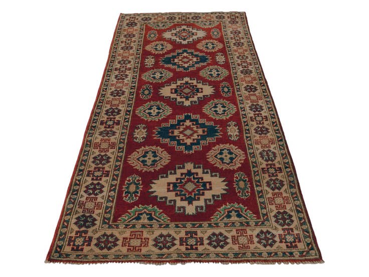 Detail image of 2' 8 x 6' 6 Hand Knotted Kazak Runner Rug