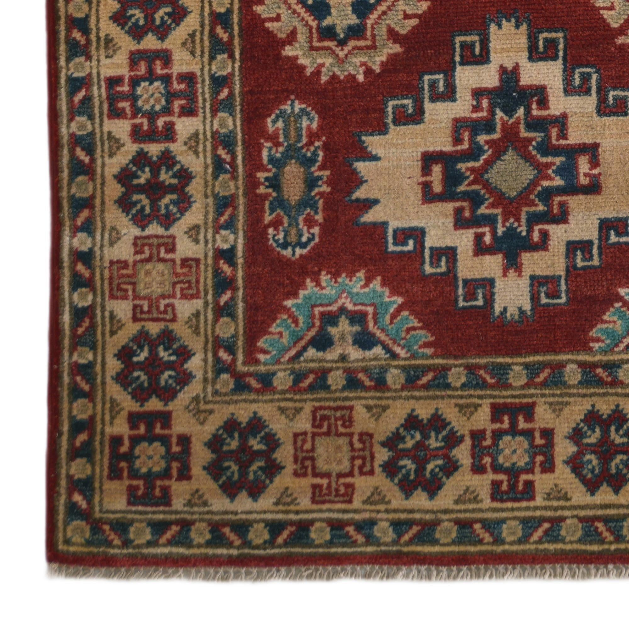 2' 8 x 6' 6 Hand Knotted Kazak Runner Rug