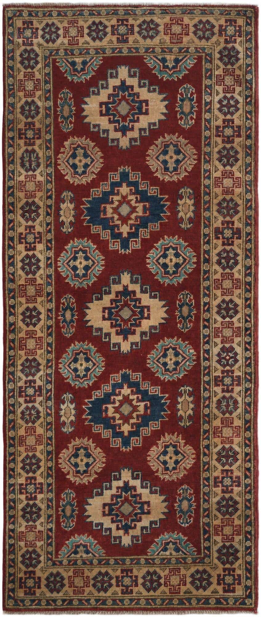 2' 8 x 6' 6 Hand Knotted Kazak Runner Rug