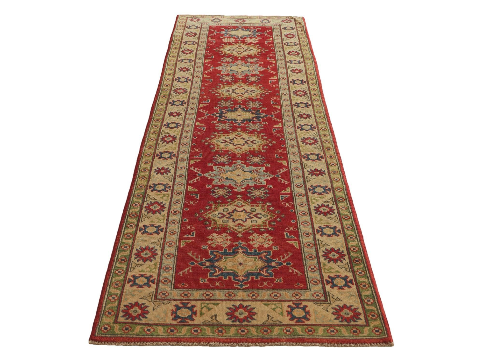 Detail image 5 of 11: 2' 8 x 9' 10 Hand Knotted Kazak Runner Rug