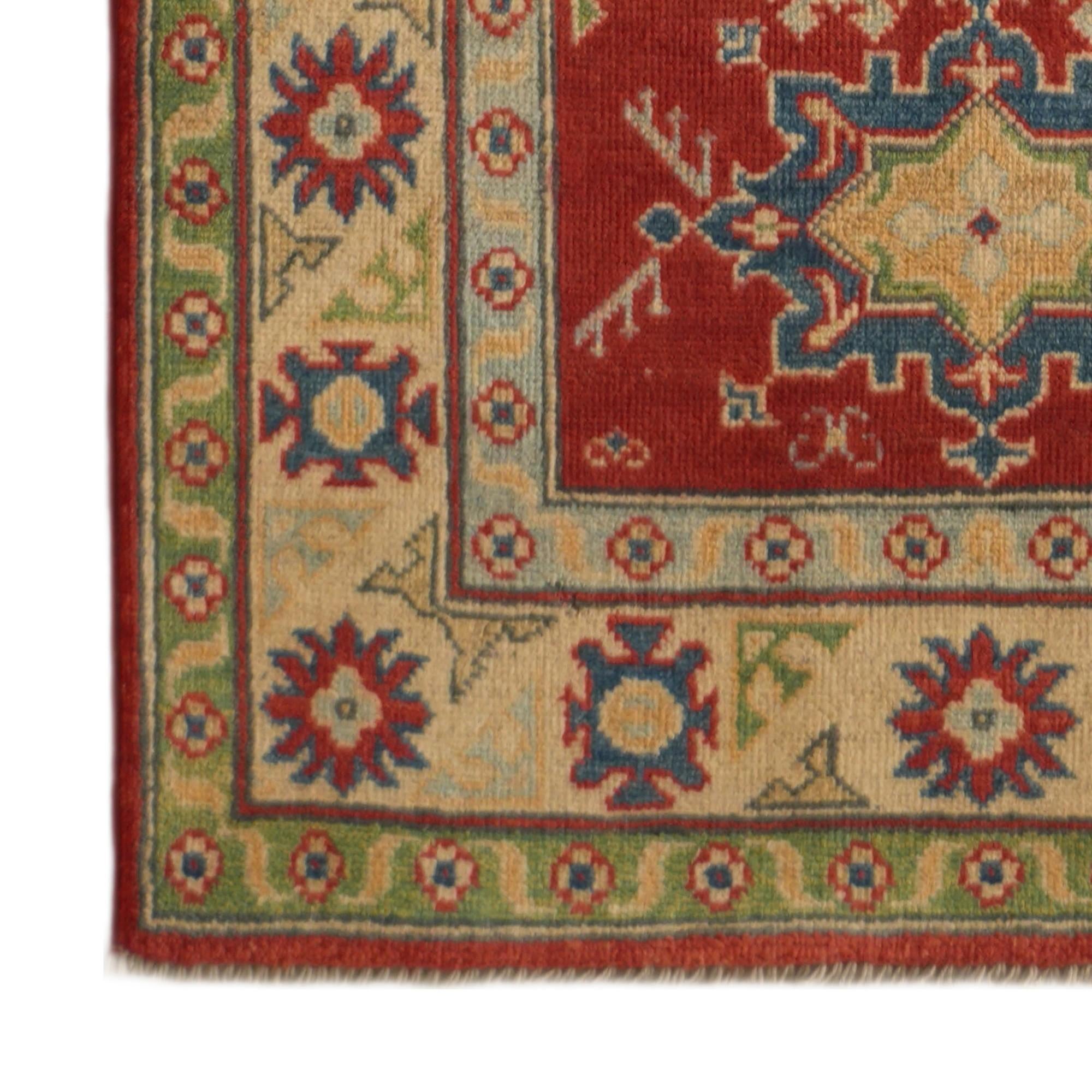 Detail image 7 of 11: 2' 8 x 9' 10 Hand Knotted Kazak Runner Rug