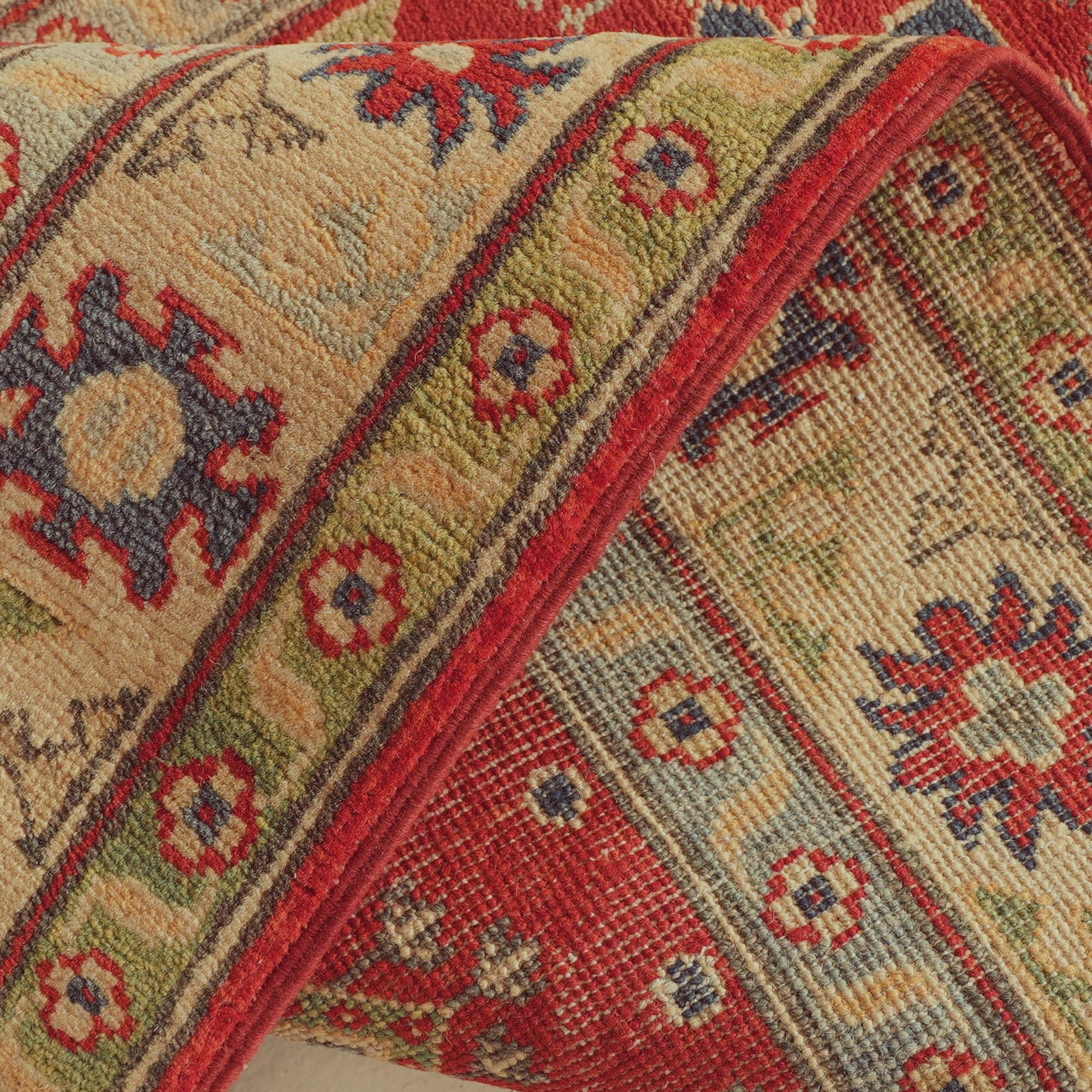 Detail image 8 of 11: 2' 8 x 9' 10 Hand Knotted Kazak Runner Rug
