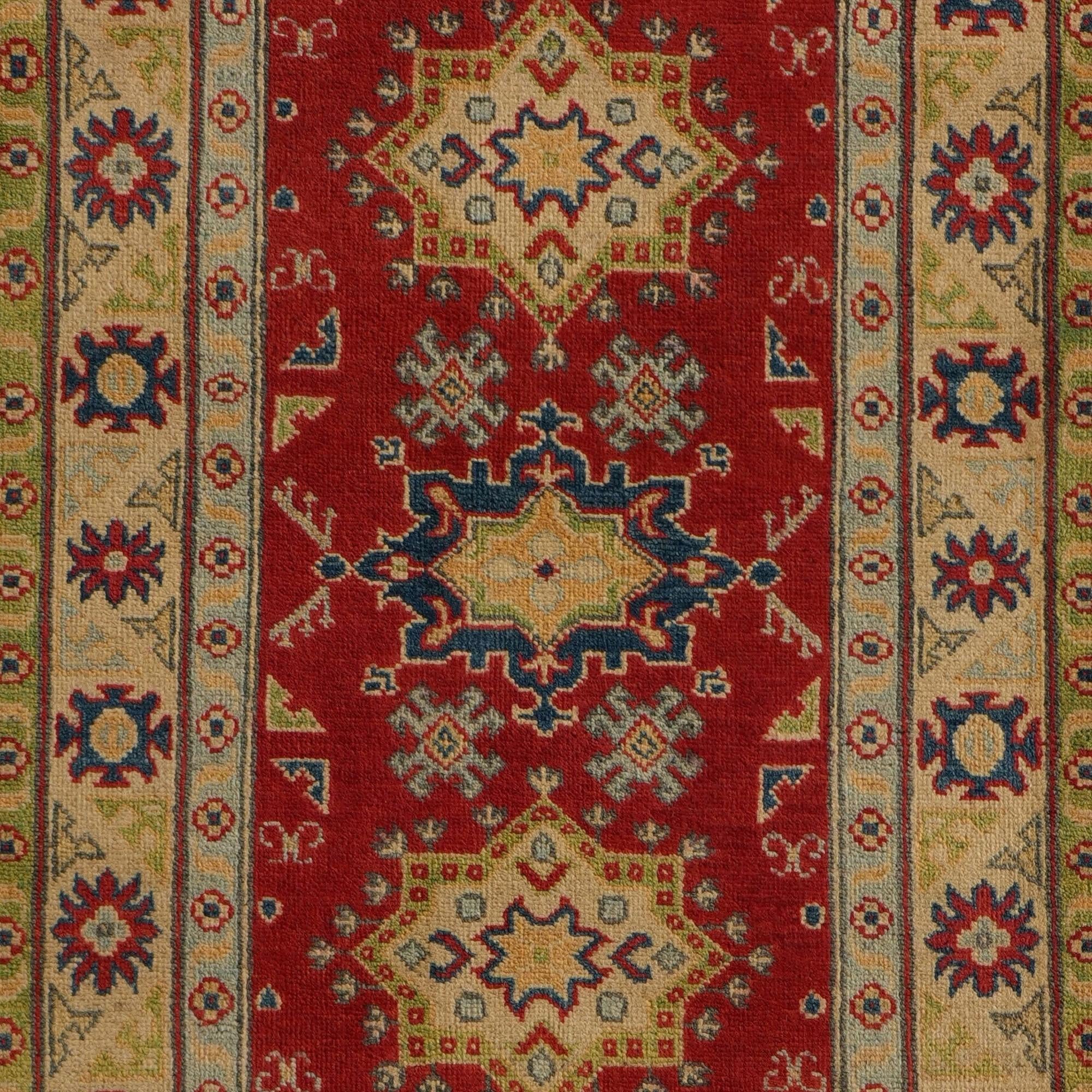 Detail image 10 of 11: 2' 8 x 9' 10 Hand Knotted Kazak Runner Rug