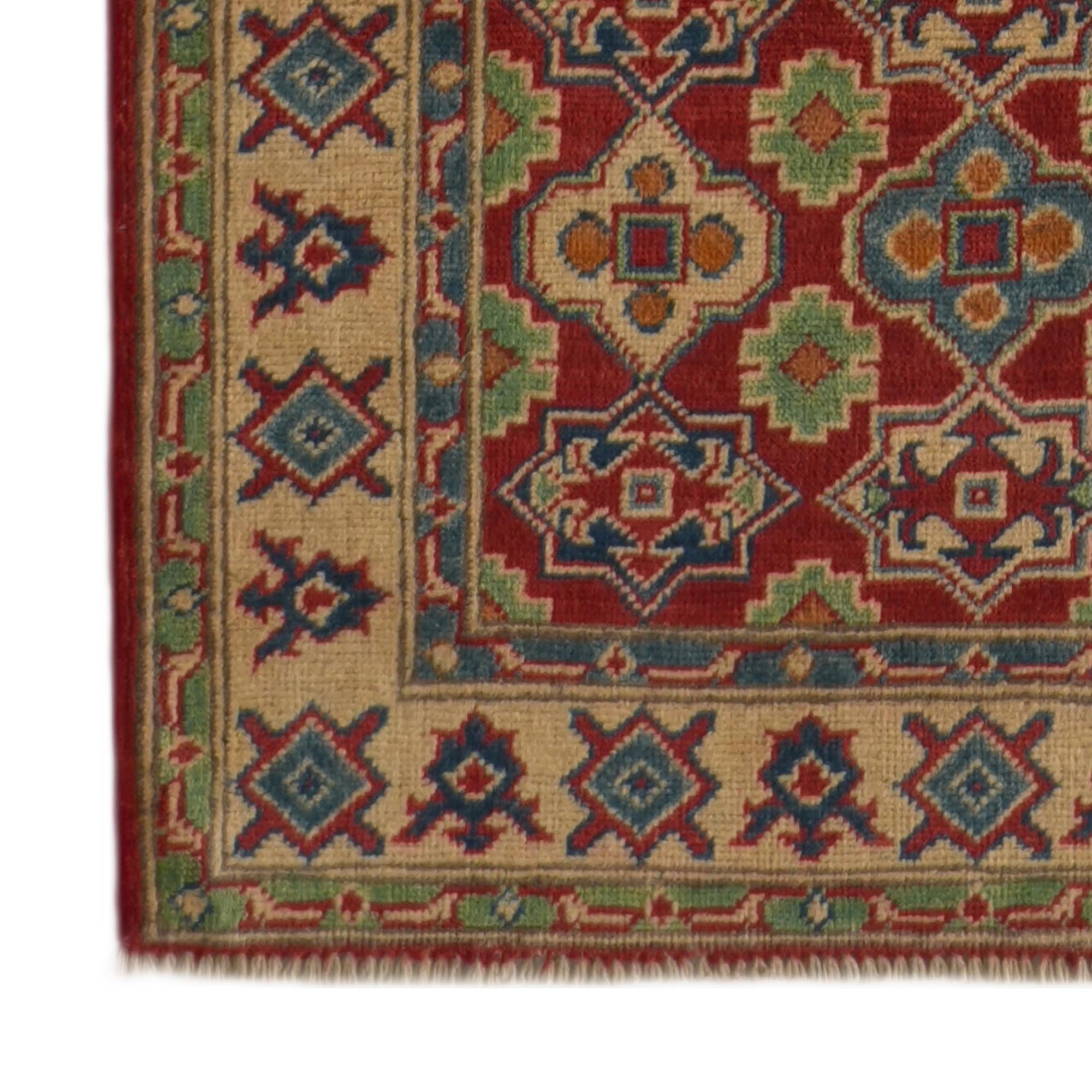 Detail image 7 of 10: 2' 10 x 12' 10 Hand Knotted Kazak Runner Rug