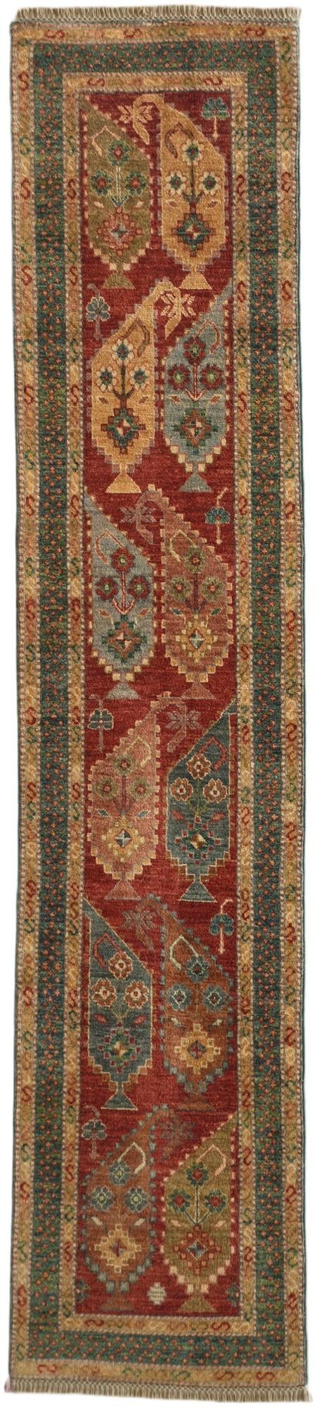 Detail image 2 of 10: 2' x 8' 10 Hand Knotted Kazak Runner Rug