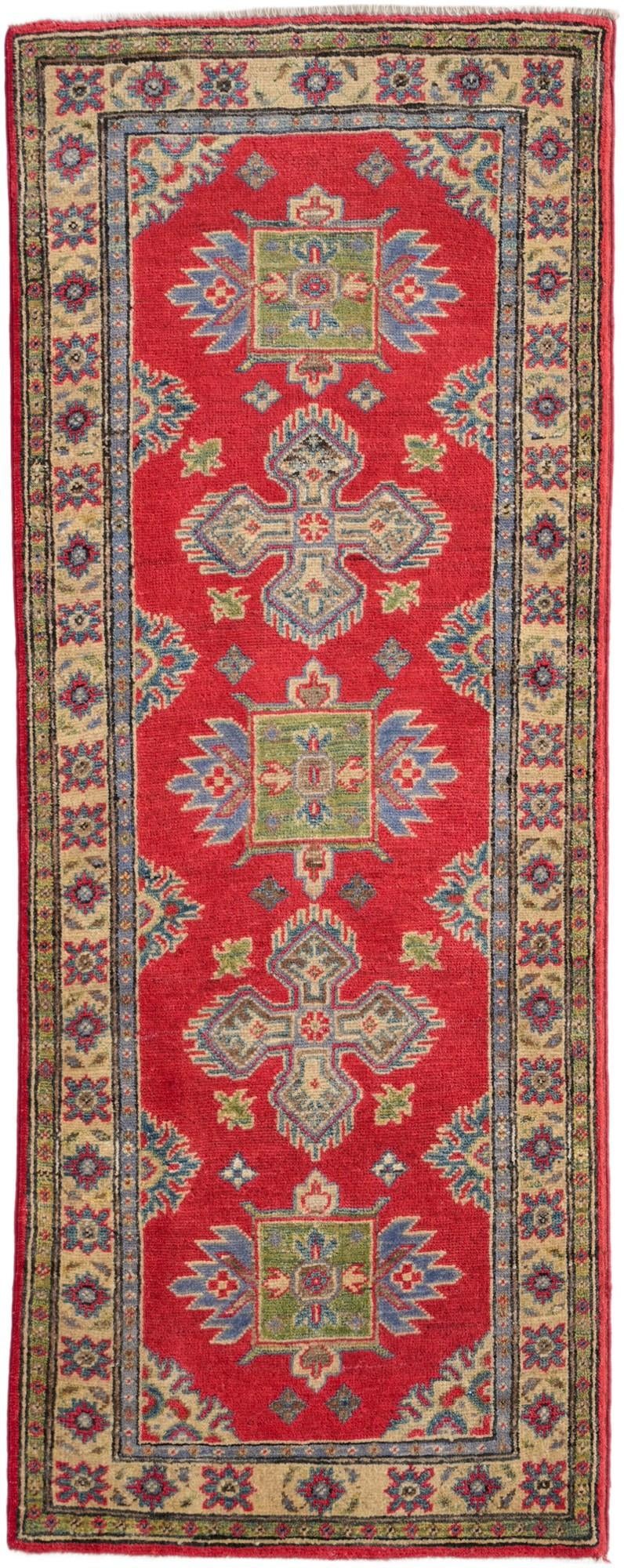 2' 2 x 5' 6 Hand Knotted Kazak Runner Rug