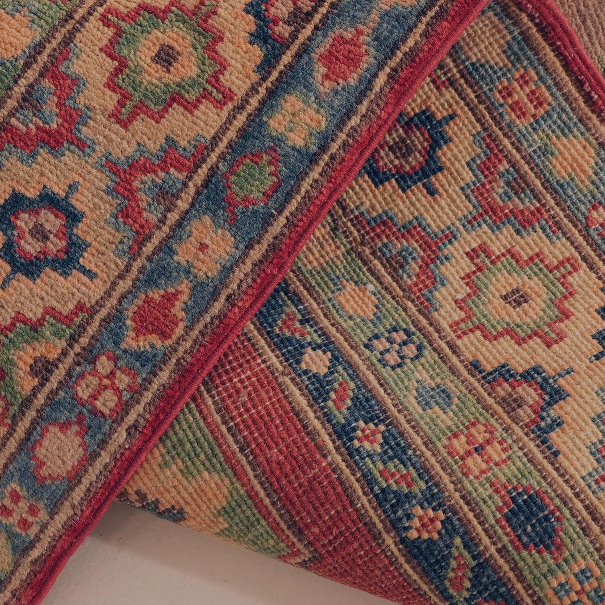Detail image 8 of 10: 2' 9 x 9' 7 Hand Knotted Kazak Runner Rug