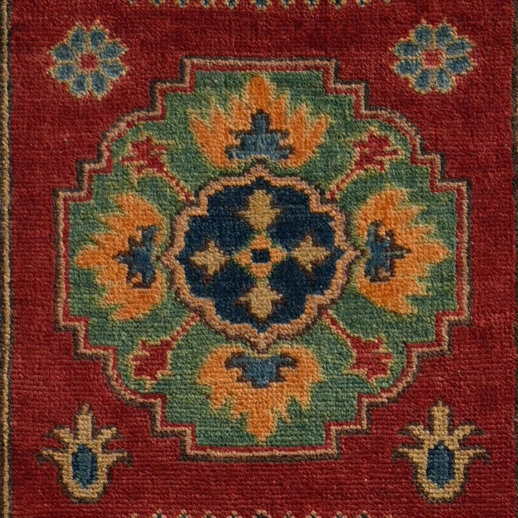 Detail image 10 of 10: 2' 9 x 9' 7 Hand Knotted Kazak Runner Rug