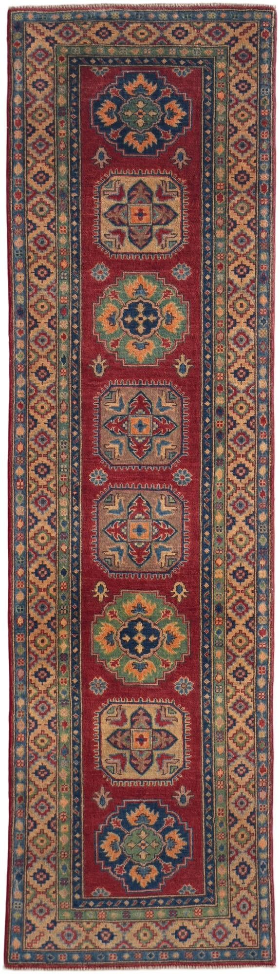 Detail image 2 of 10: 2' 9 x 9' 7 Hand Knotted Kazak Runner Rug