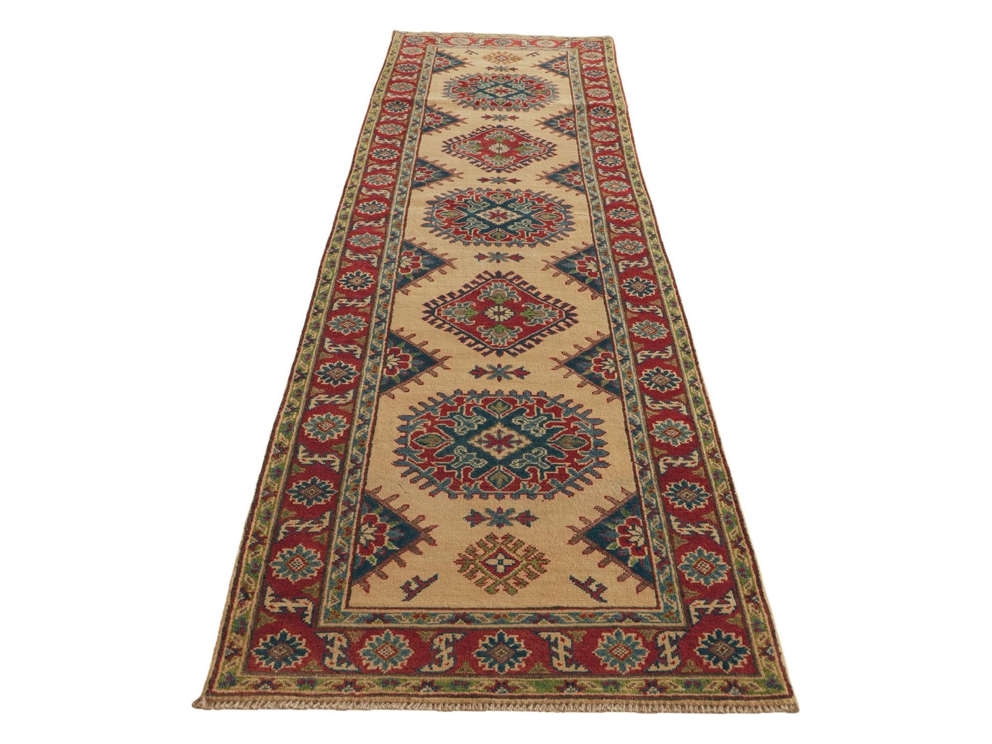 2' 11 x 10' 10 Hand Knotted Kazak Runner Rug