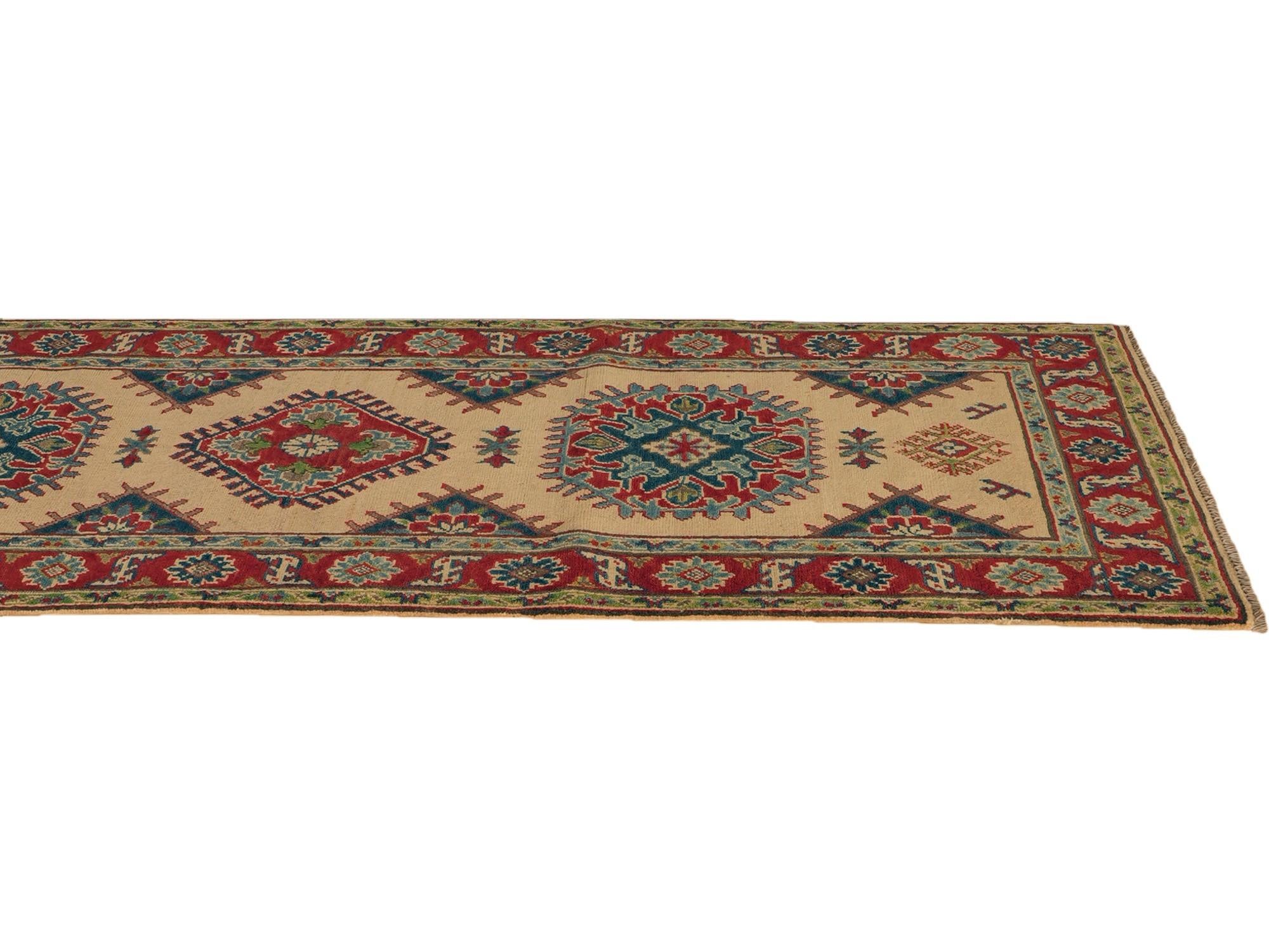 2' 11 x 10' 10 Hand Knotted Kazak Runner Rug