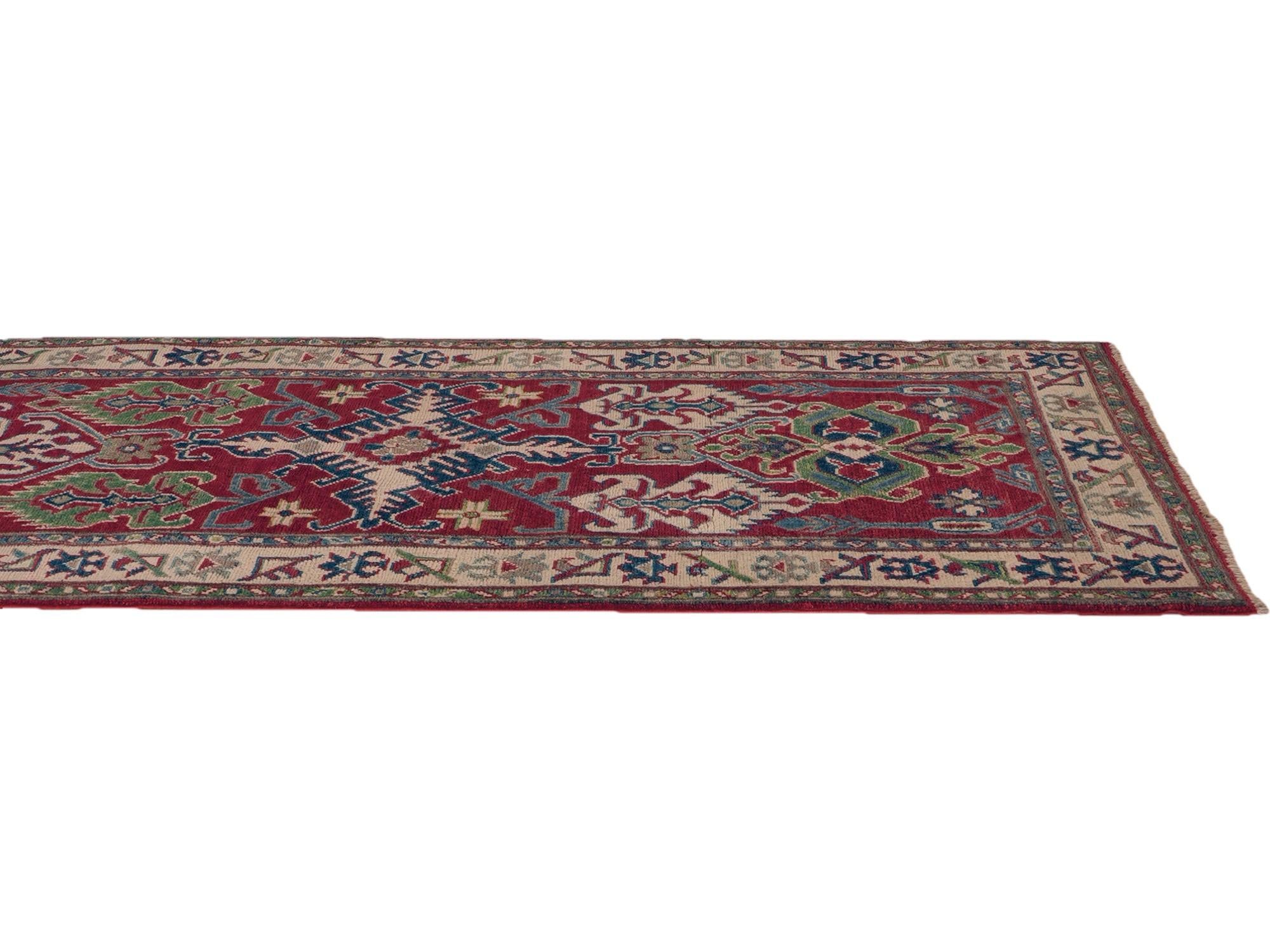 2' 8 x 9' 7 Hand Knotted Kazak Runner Rug