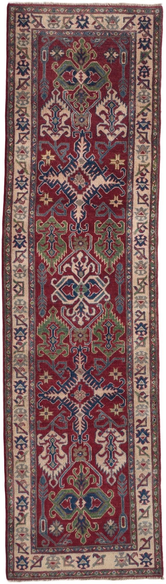 2' 8 x 9' 7 Hand Knotted Kazak Runner Rug