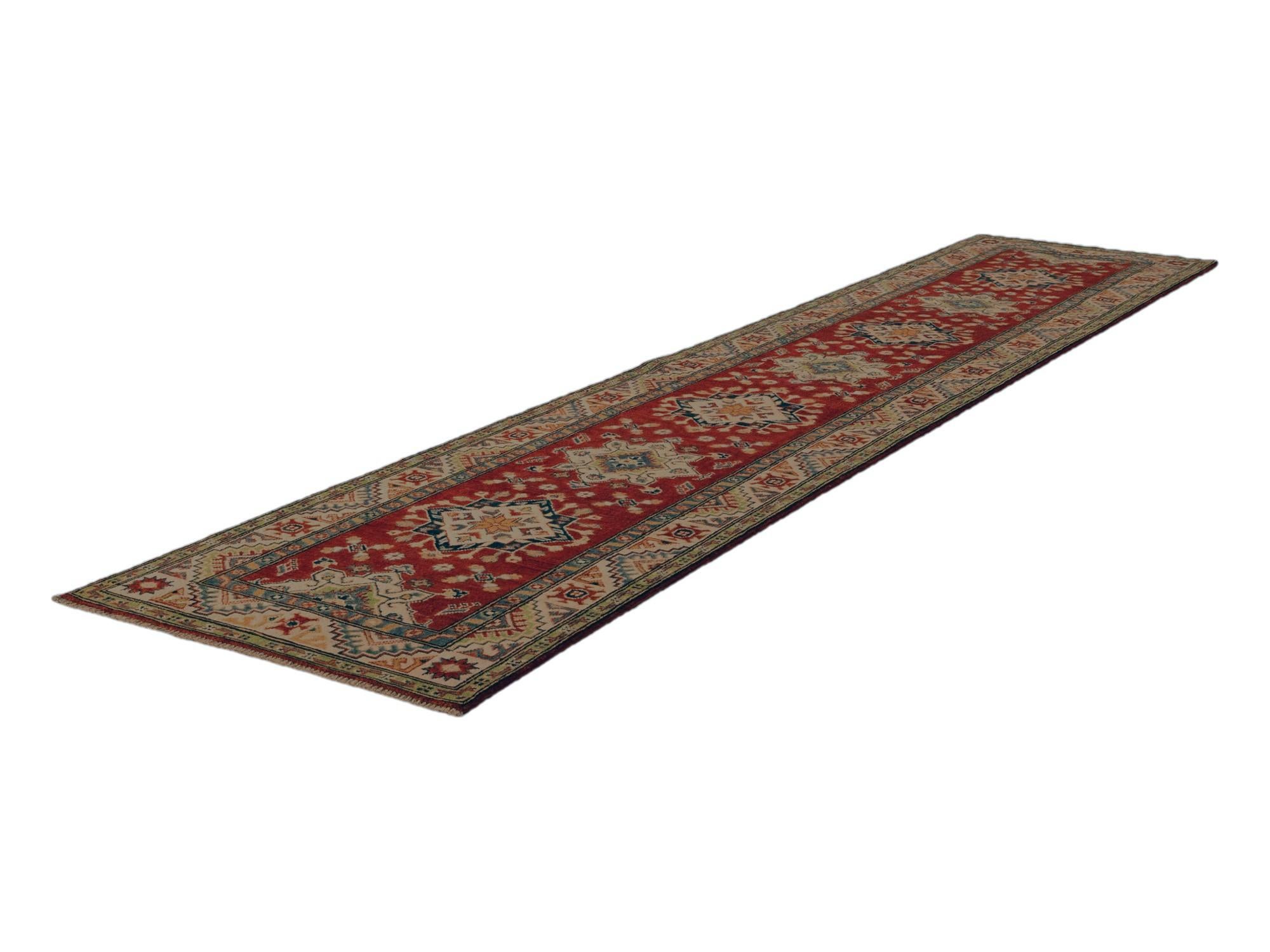 85cm x 410cm anudado a mano Kazak Alfombra Pasillera