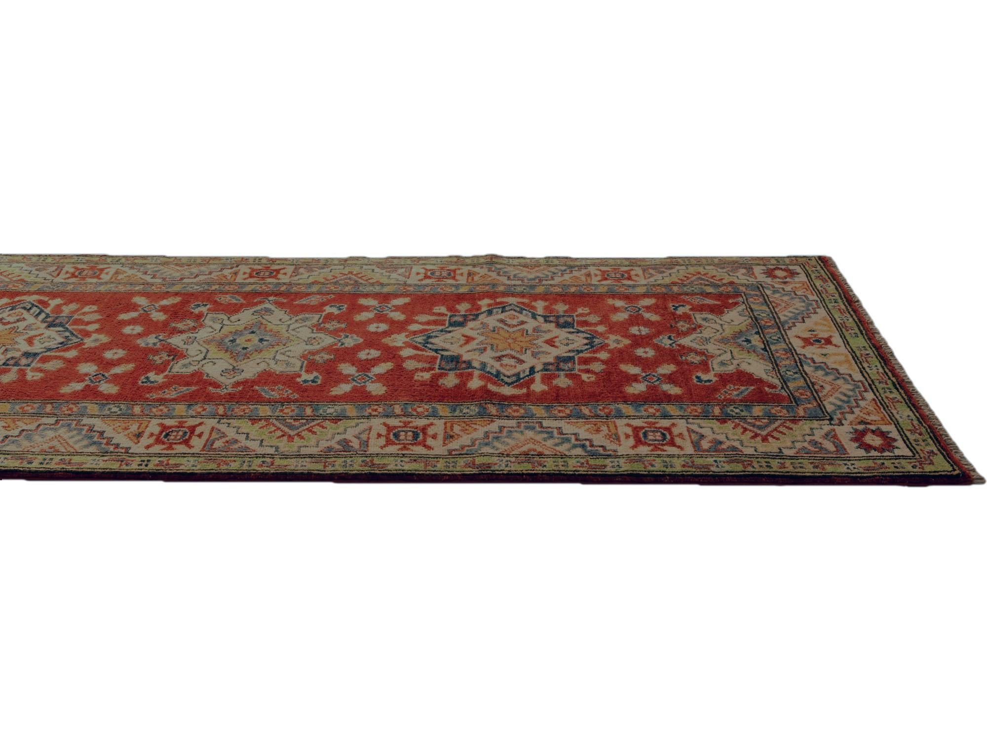 2' 10 x 13' 5 Hand Knotted Kazak Runner Rug