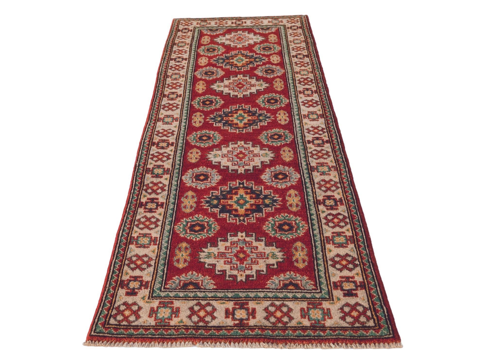 2' x 6' 1 Hand Knotted Kazak Runner Rug