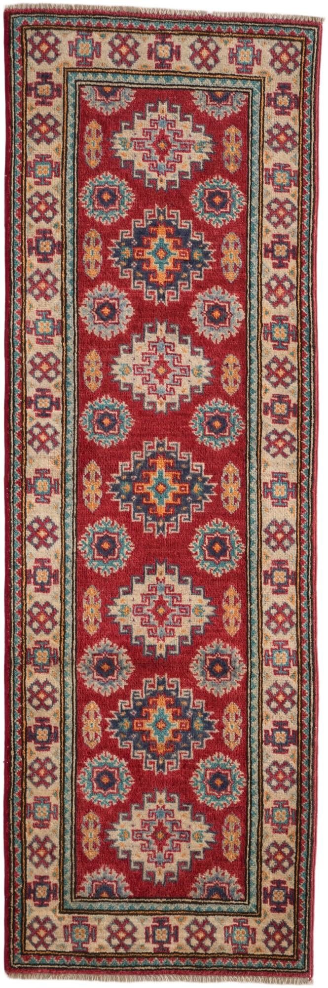 2' x 6' 1 Hand Knotted Kazak Runner Rug