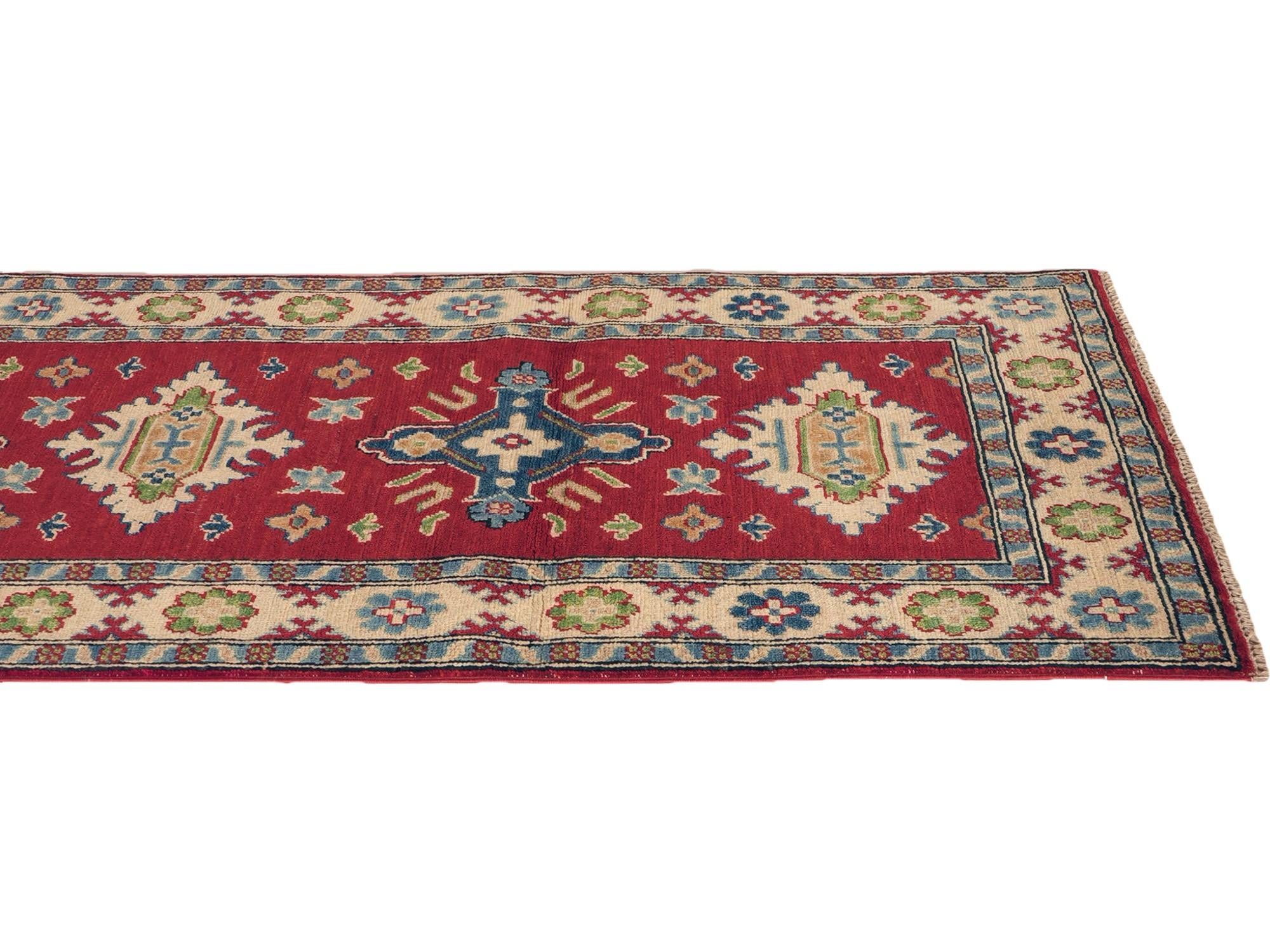 2' 8 x 6' 3 Hand Knotted Kazak Runner Rug