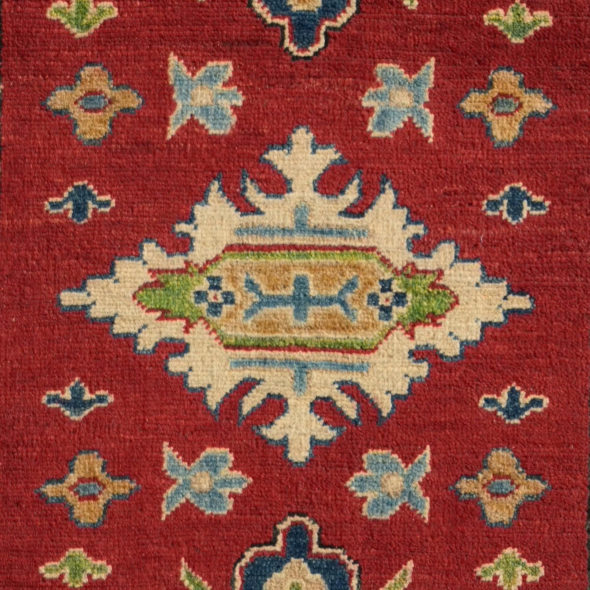2' 8 x 6' 3 Hand Knotted Kazak Runner Rug
