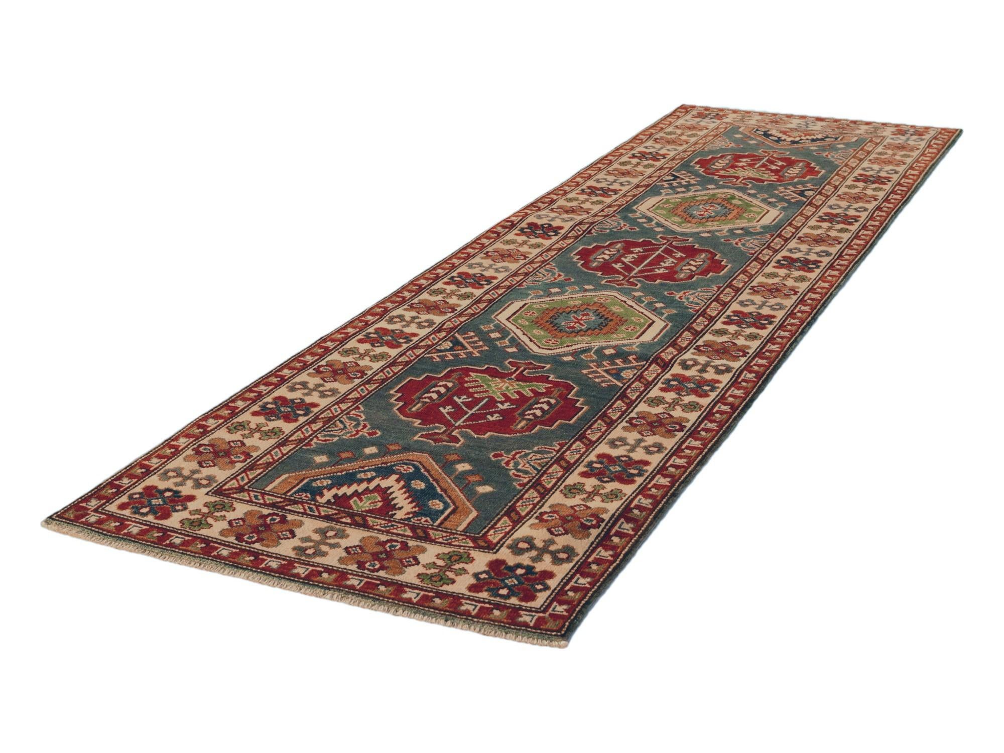 2' 10 x 9' 9 Hand Knotted Kazak Runner Rug