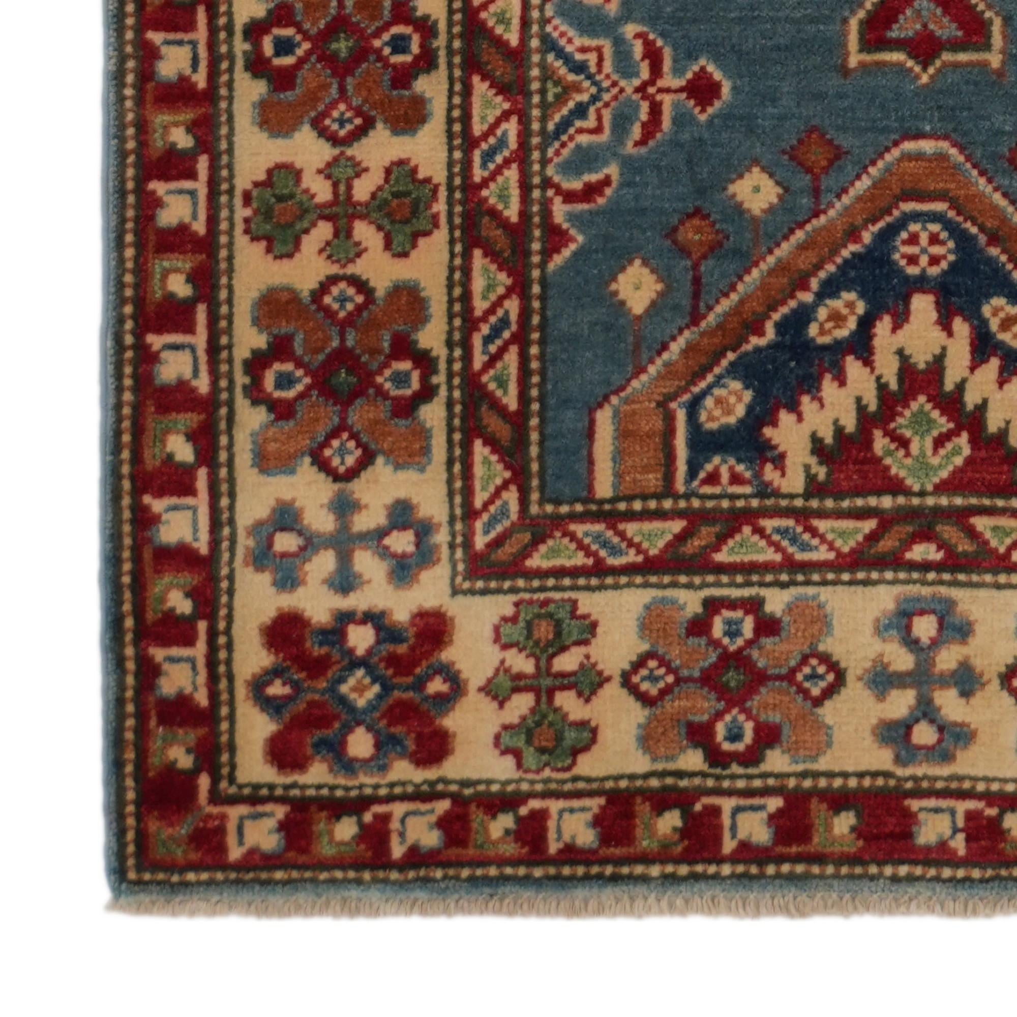 2' 10 x 9' 9 Hand Knotted Kazak Runner Rug