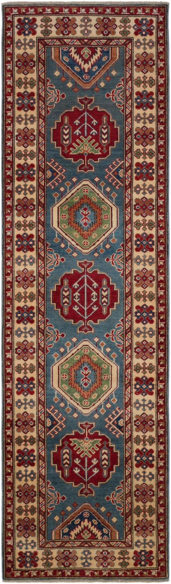 2' 10 x 9' 9 Hand Knotted Kazak Runner Rug
