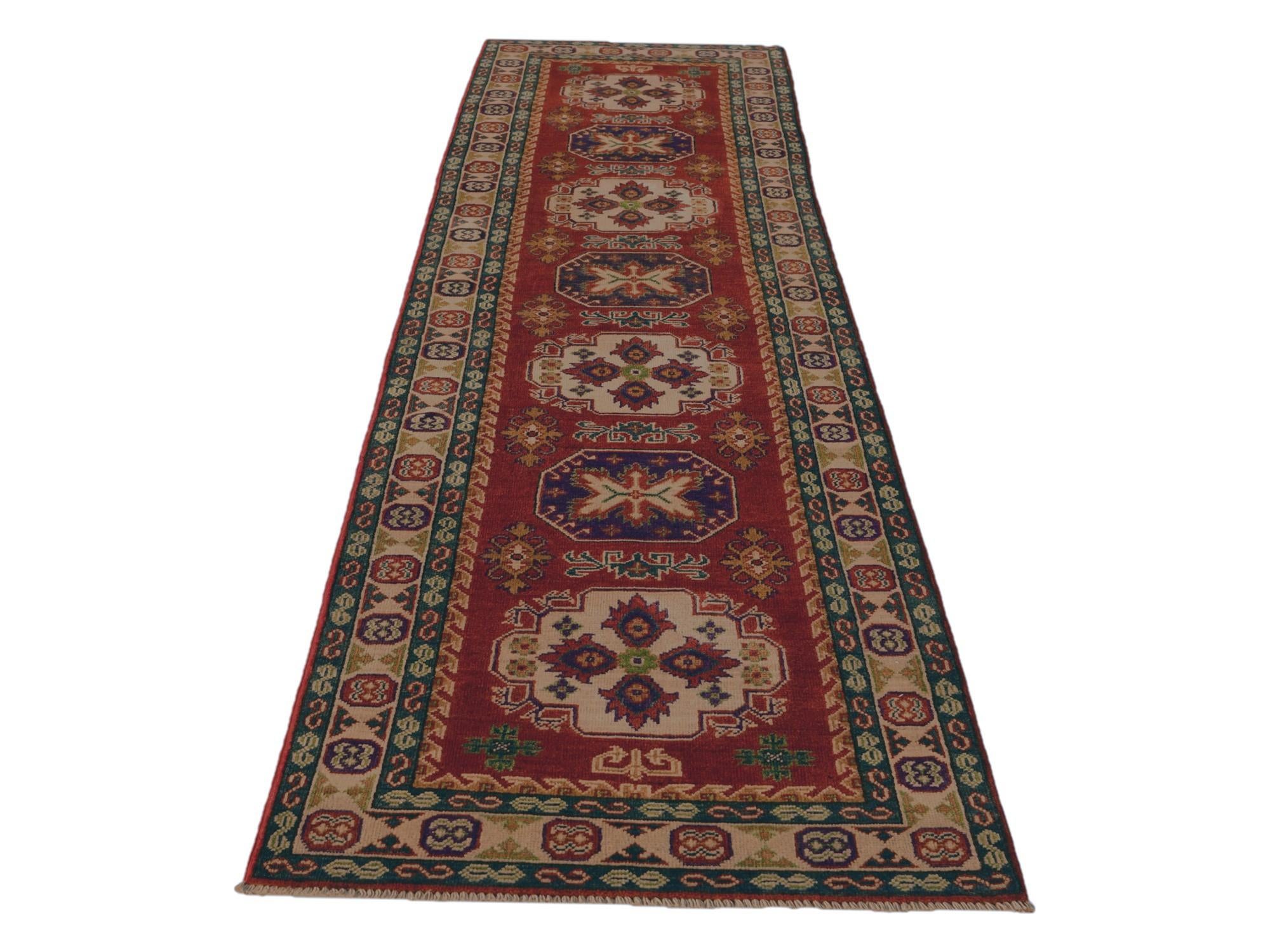 2' 6 x 10' 1 Hand Knotted Kazak Runner Rug