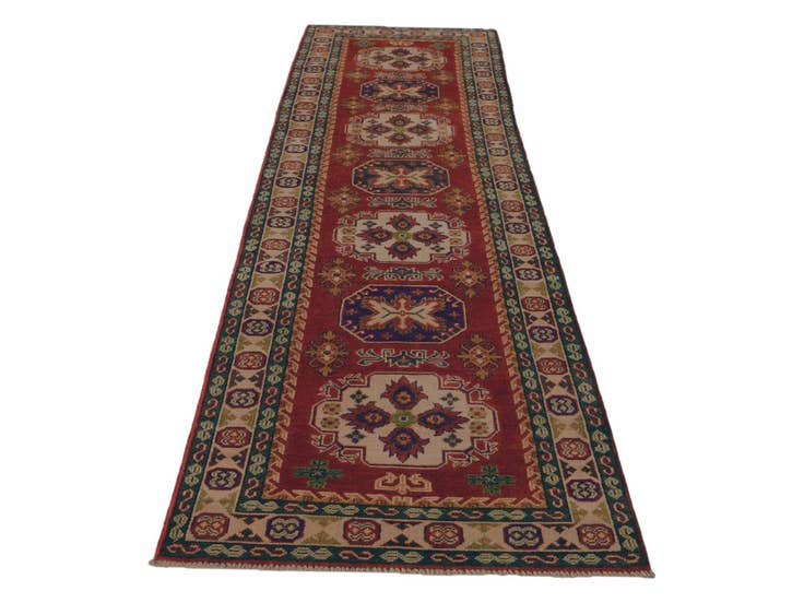 Detail image of 2' 6 x 10' 1 Hand Knotted Kazak Runner Rug