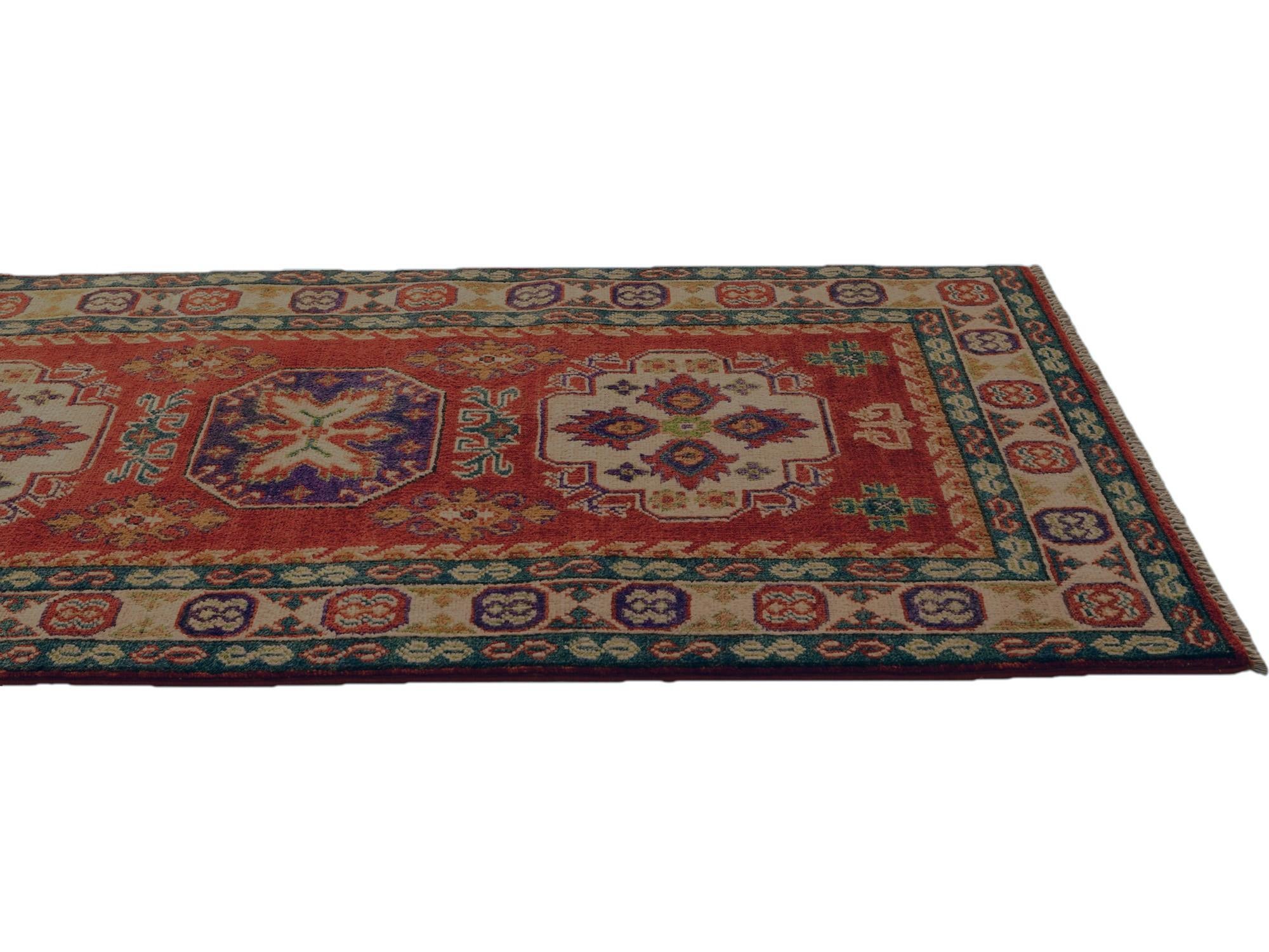 2' 6 x 10' 1 Hand Knotted Kazak Runner Rug