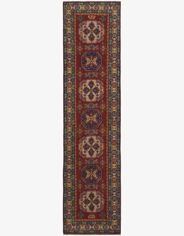 2' 6 x 10' 1 Hand Knotted Kazak Runner Rug