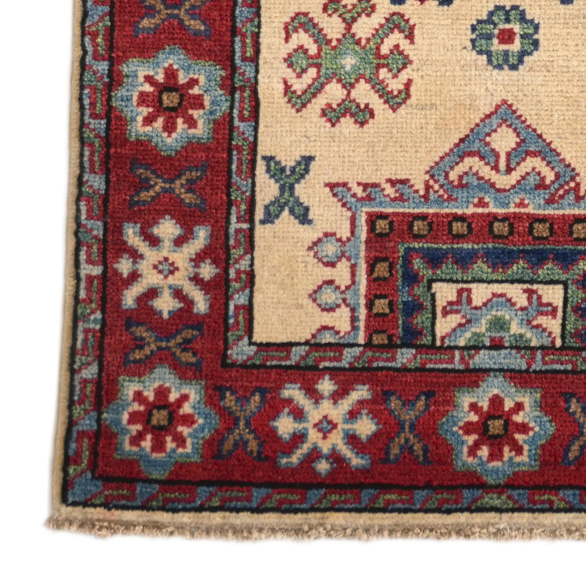 2' 1 x 5' 10 Hand Knotted Kazak Runner Rug
