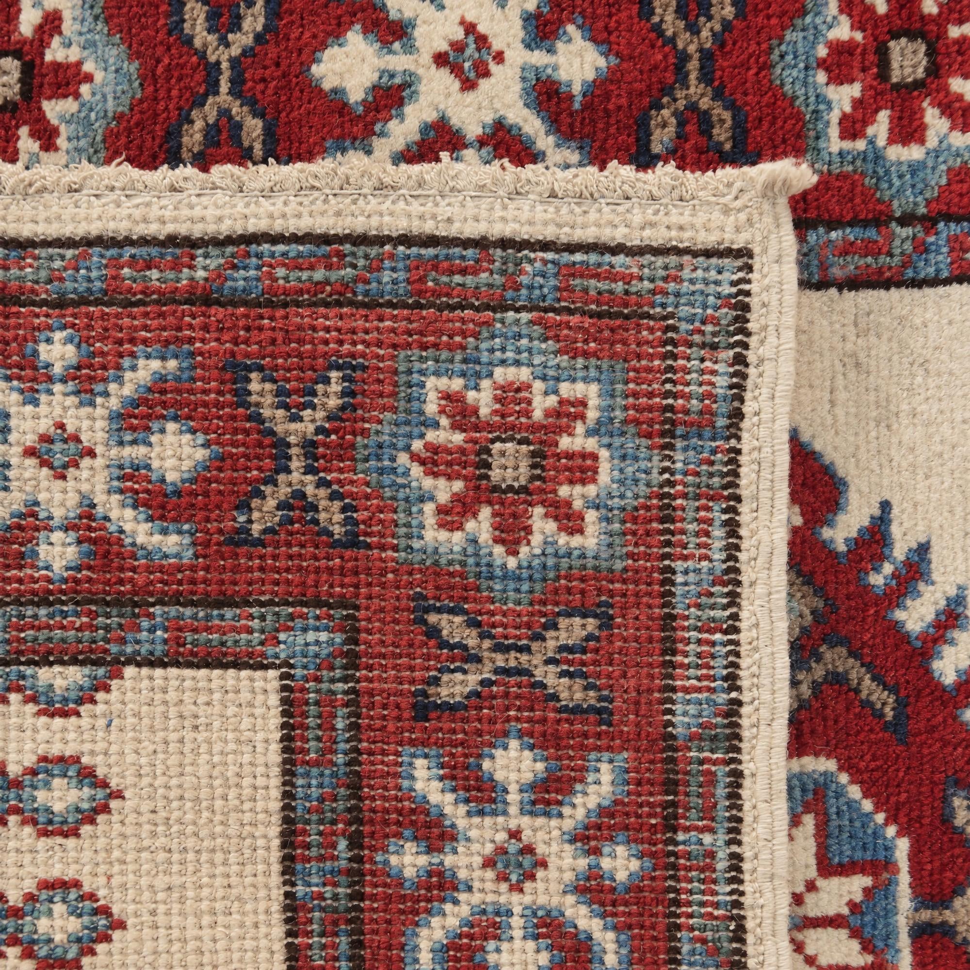 65cm x 180cm Hand Knotted Kazak Runner Rug
