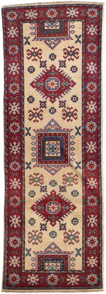 65cm x 180cm anudado a mano Kazak Alfombra Pasillera